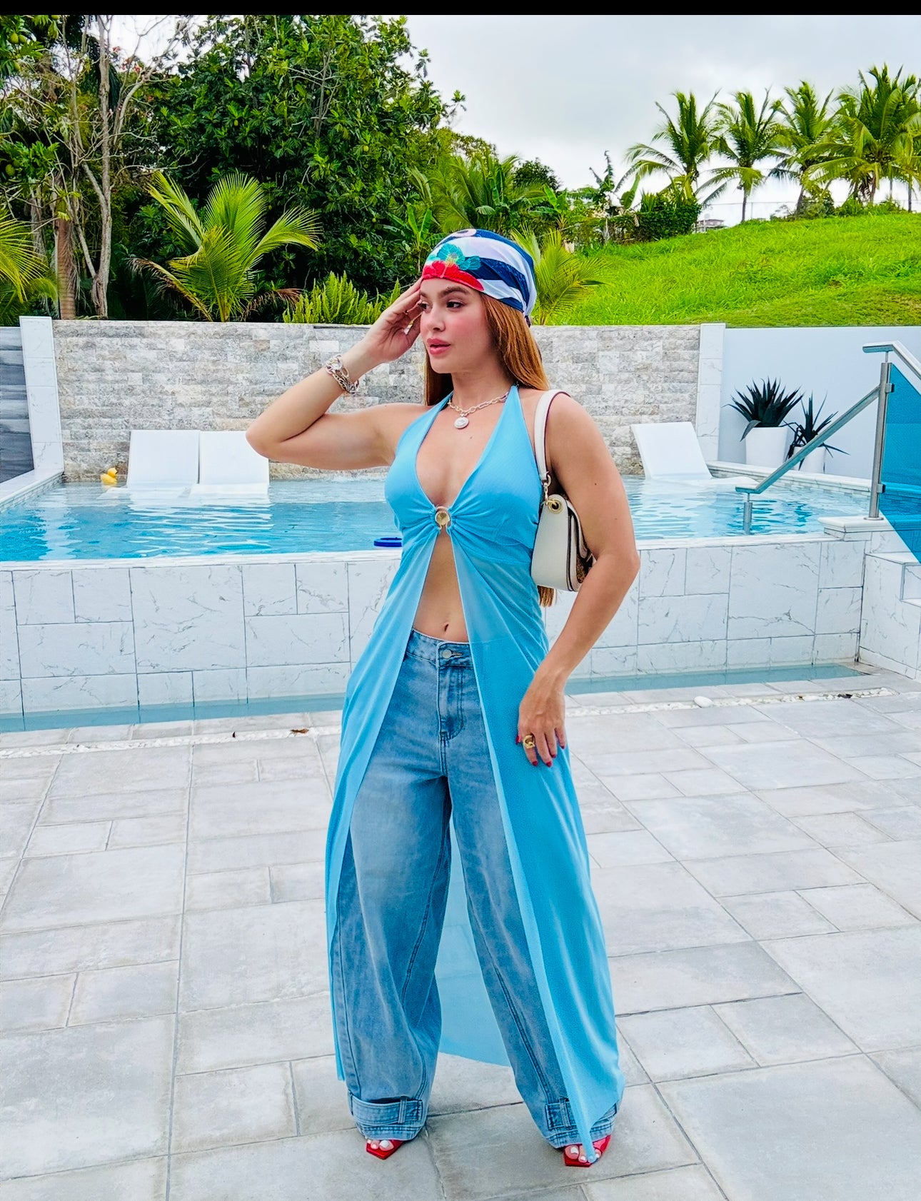 SHELL BLUE TOP