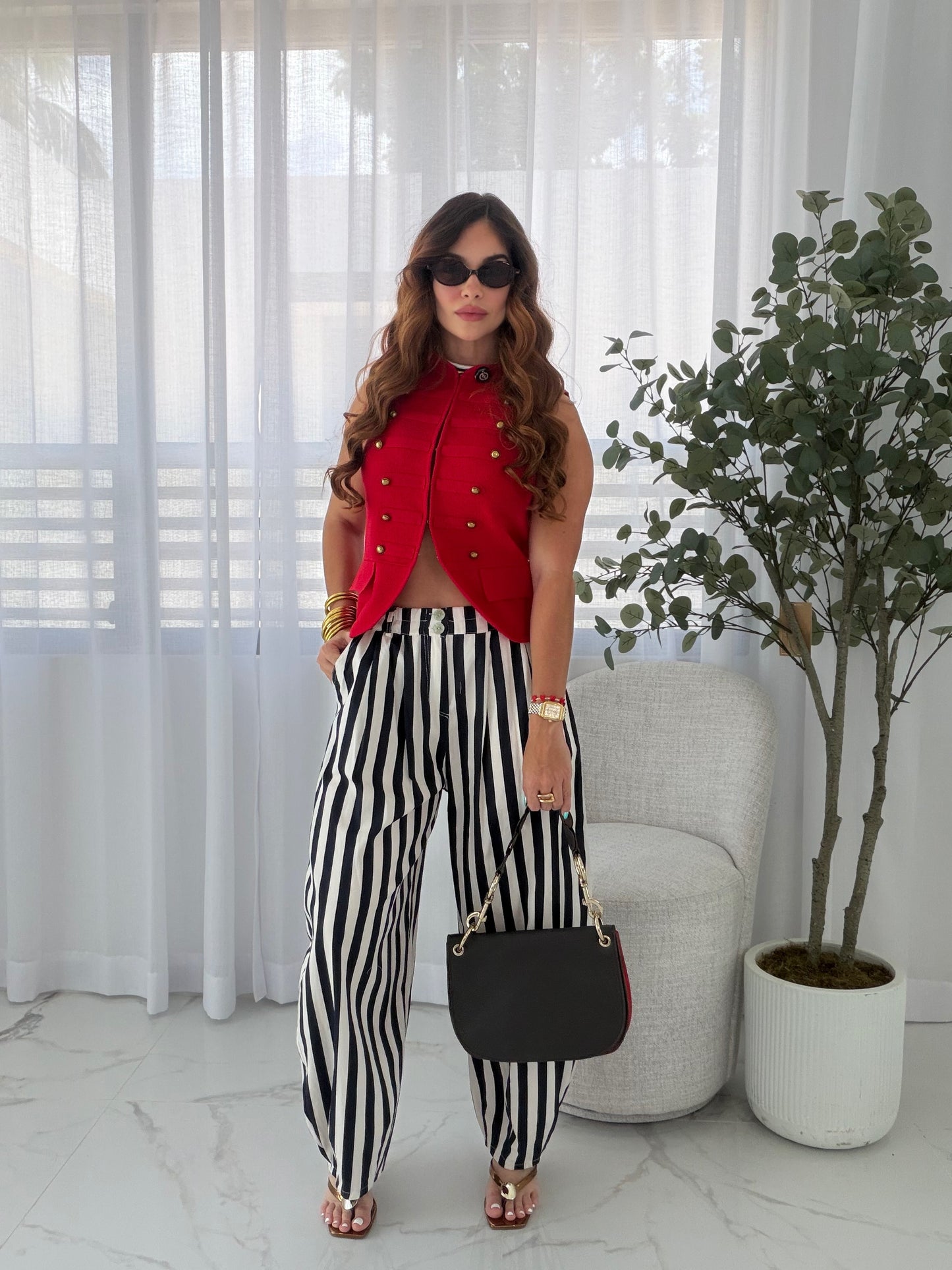 CAPRI LINE NAVY PANT