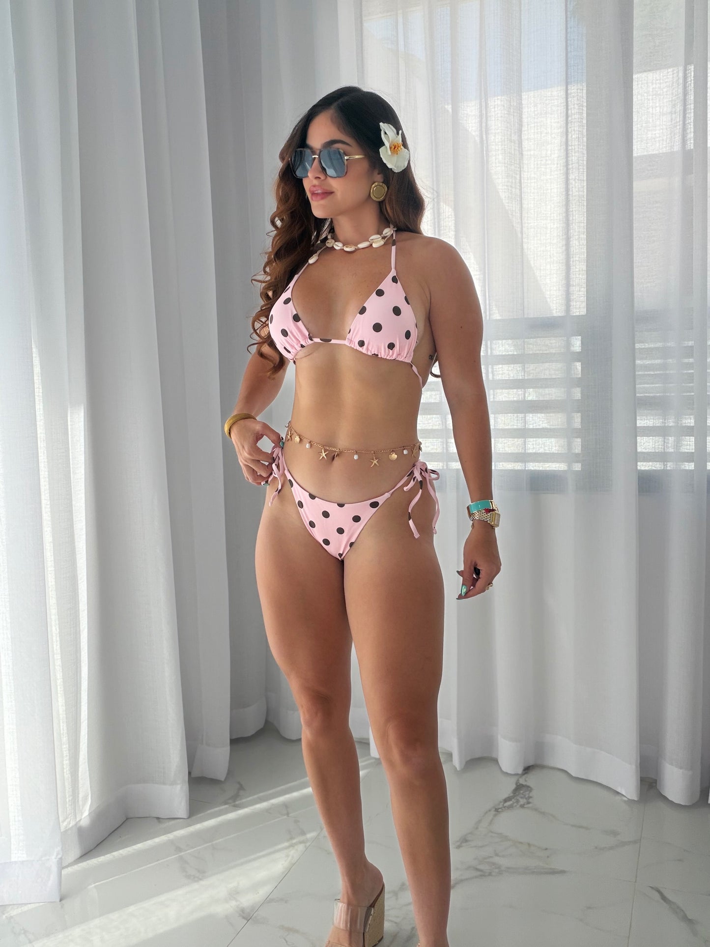 POLKA PINK SWIMSUIT