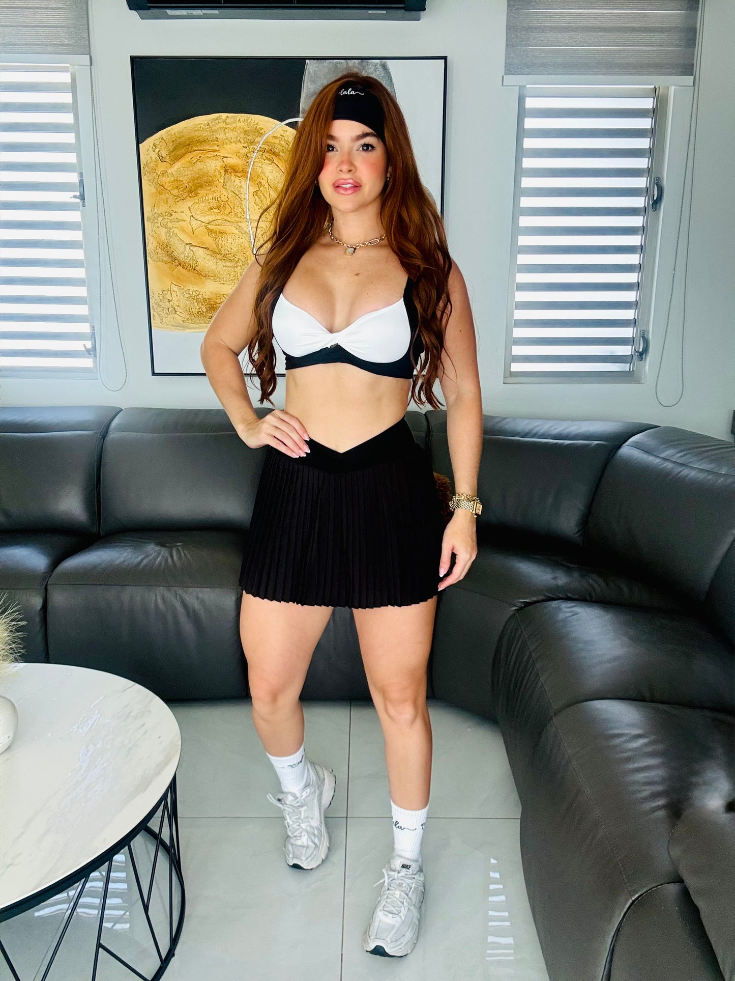 AZIRA BLACK SKIRT SET