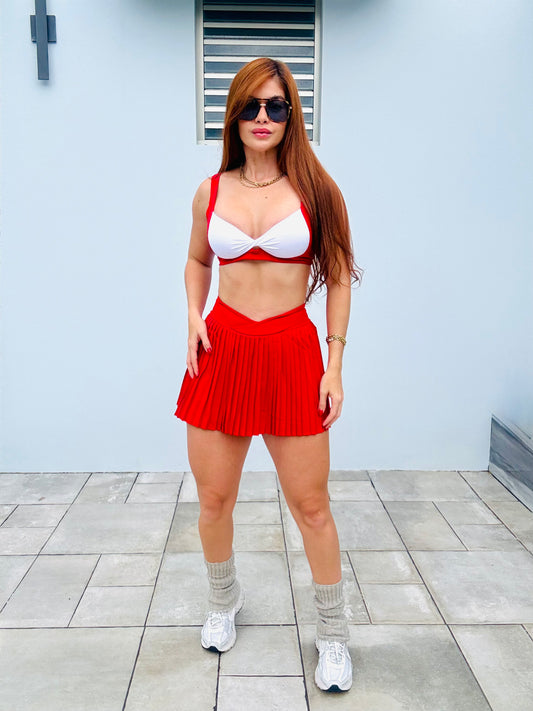 AZIRA RED SET SKIRT