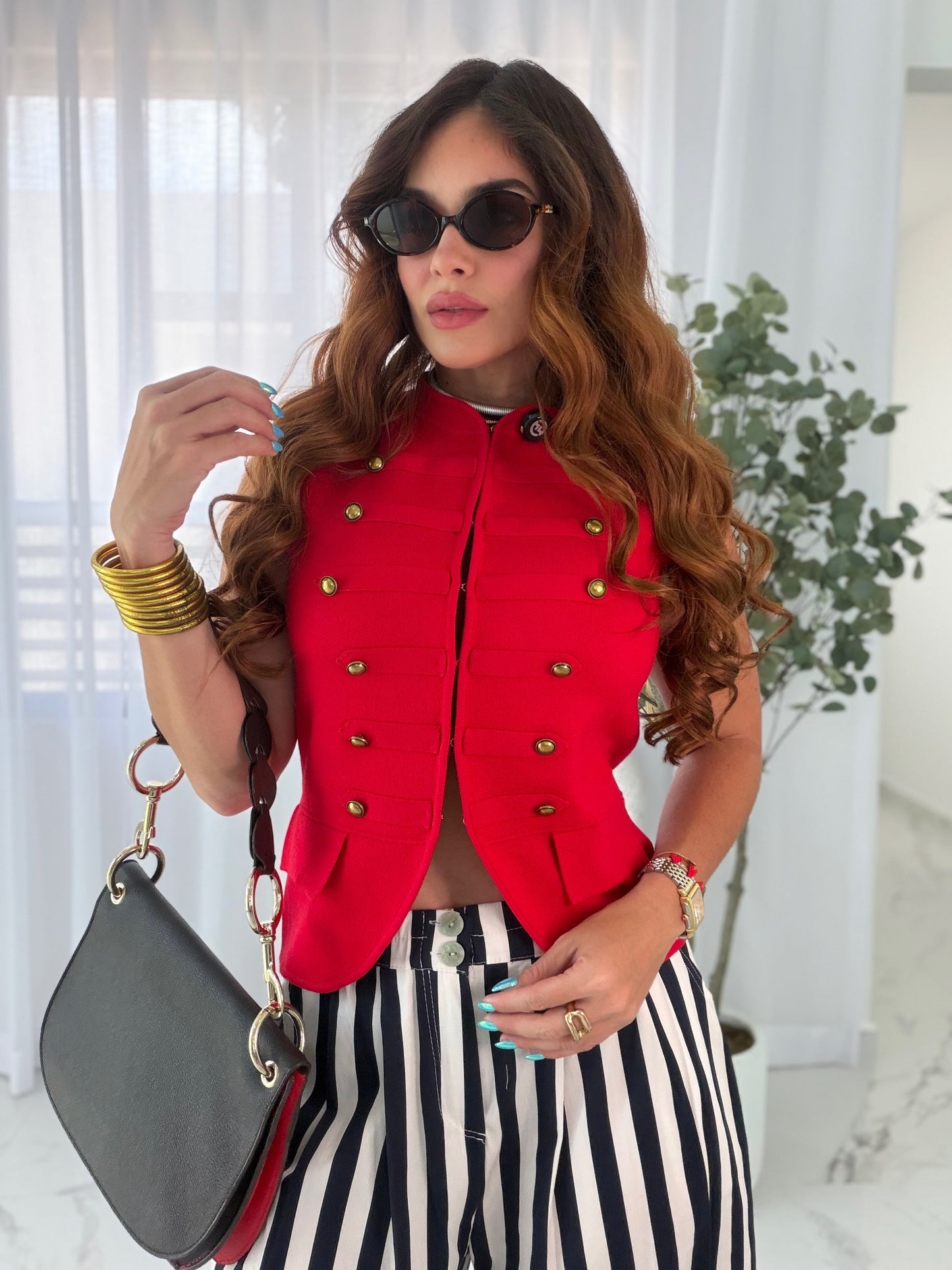 MUSE RED MILITARY VEST