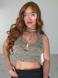 CAMILLE OLIVE TOP