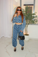 DENIM DOTS SET