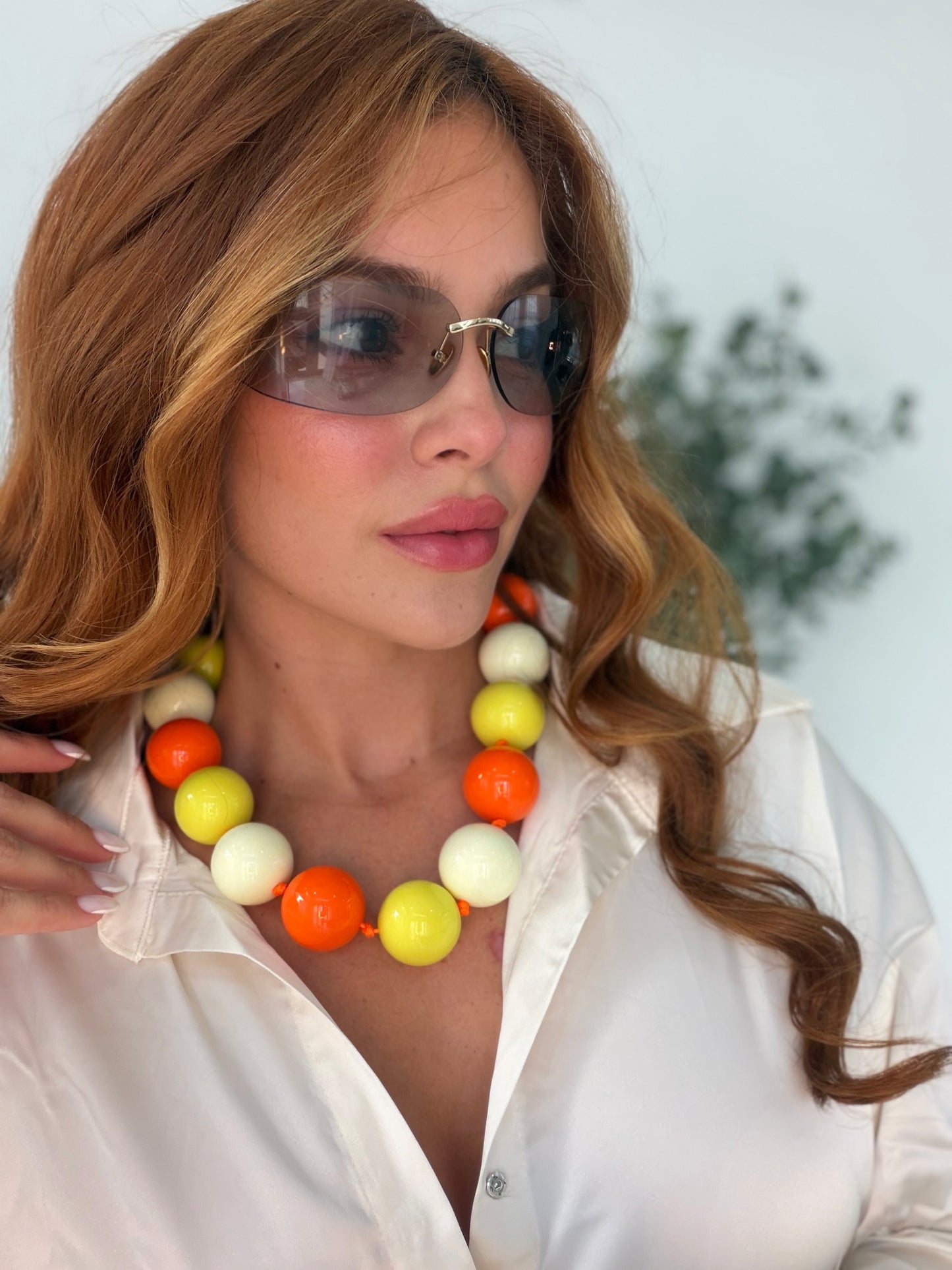 CHAIN ORANGE NECKLACE