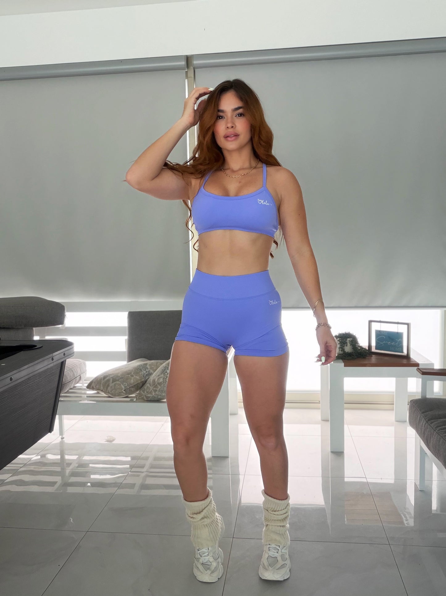 LIFT SHORT PURPLE SET