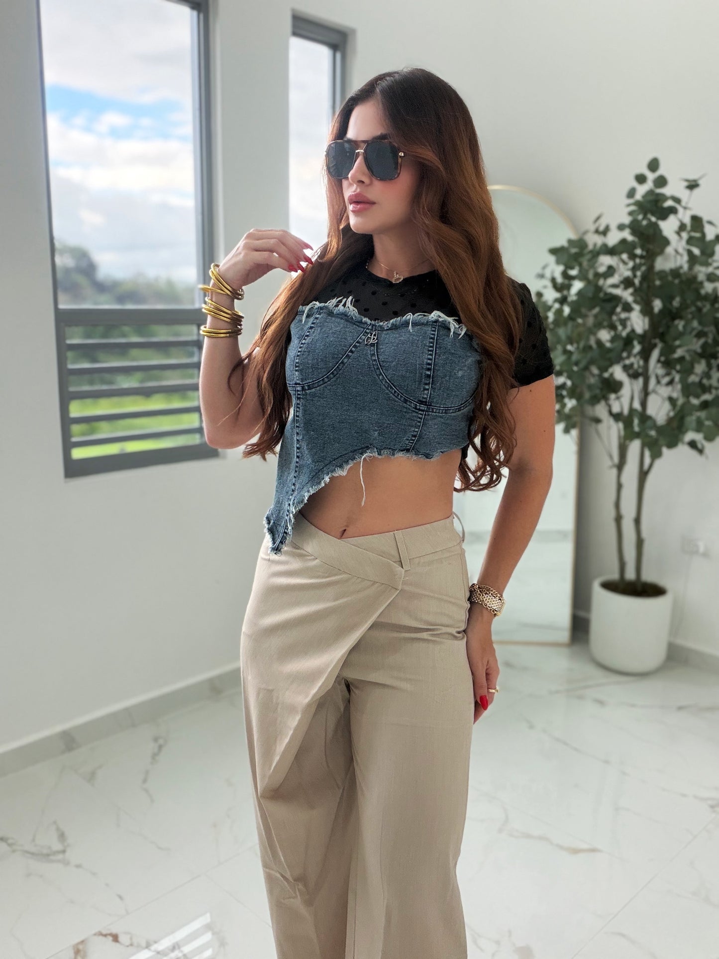 POLKA CRUSH BLACK TOP