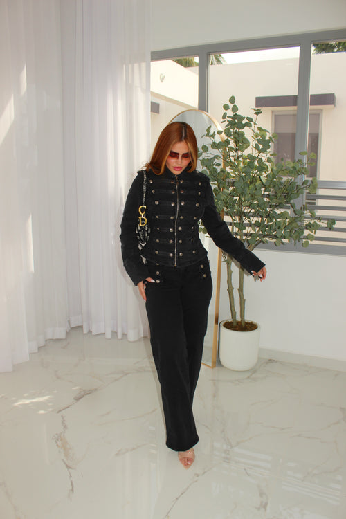 ARIA BLACK DENIM SET