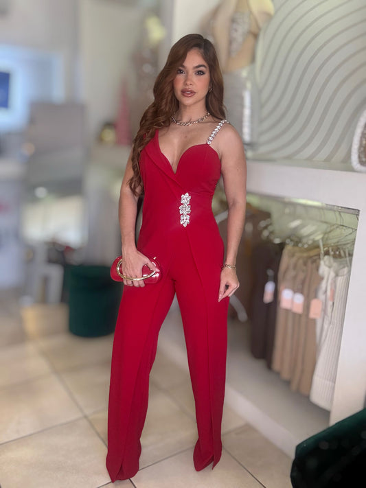ELEGANT RED JUMPSUIT