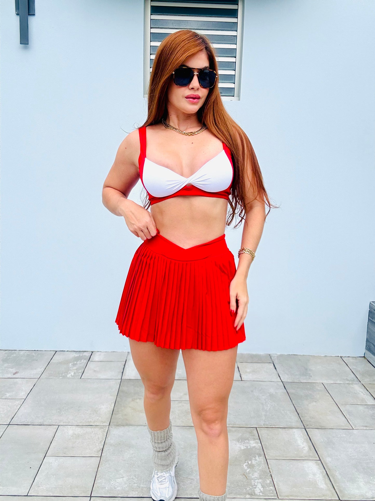 AZIRA RED SET SKIRT