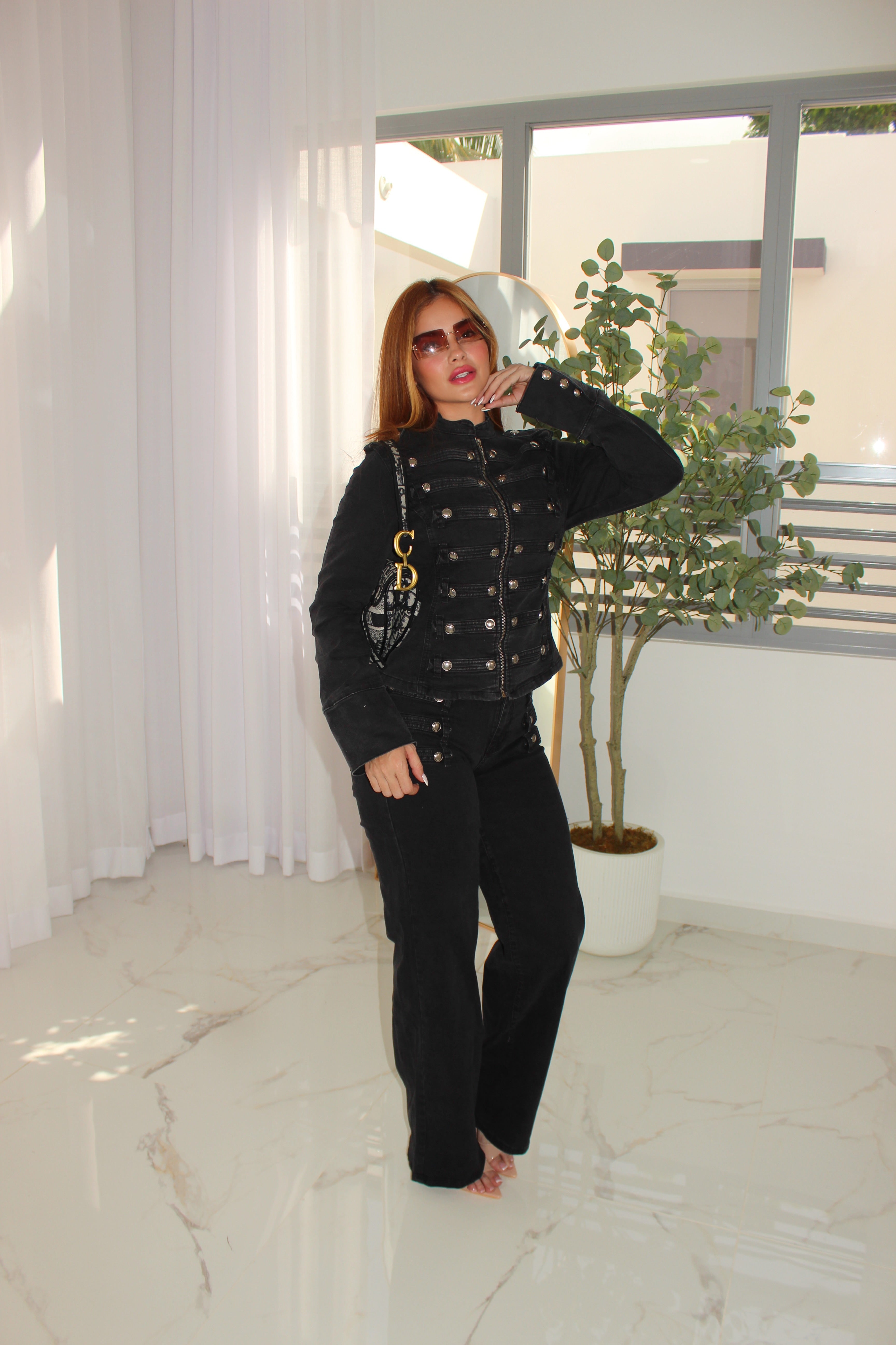 ARIA BLACK DENIM SET