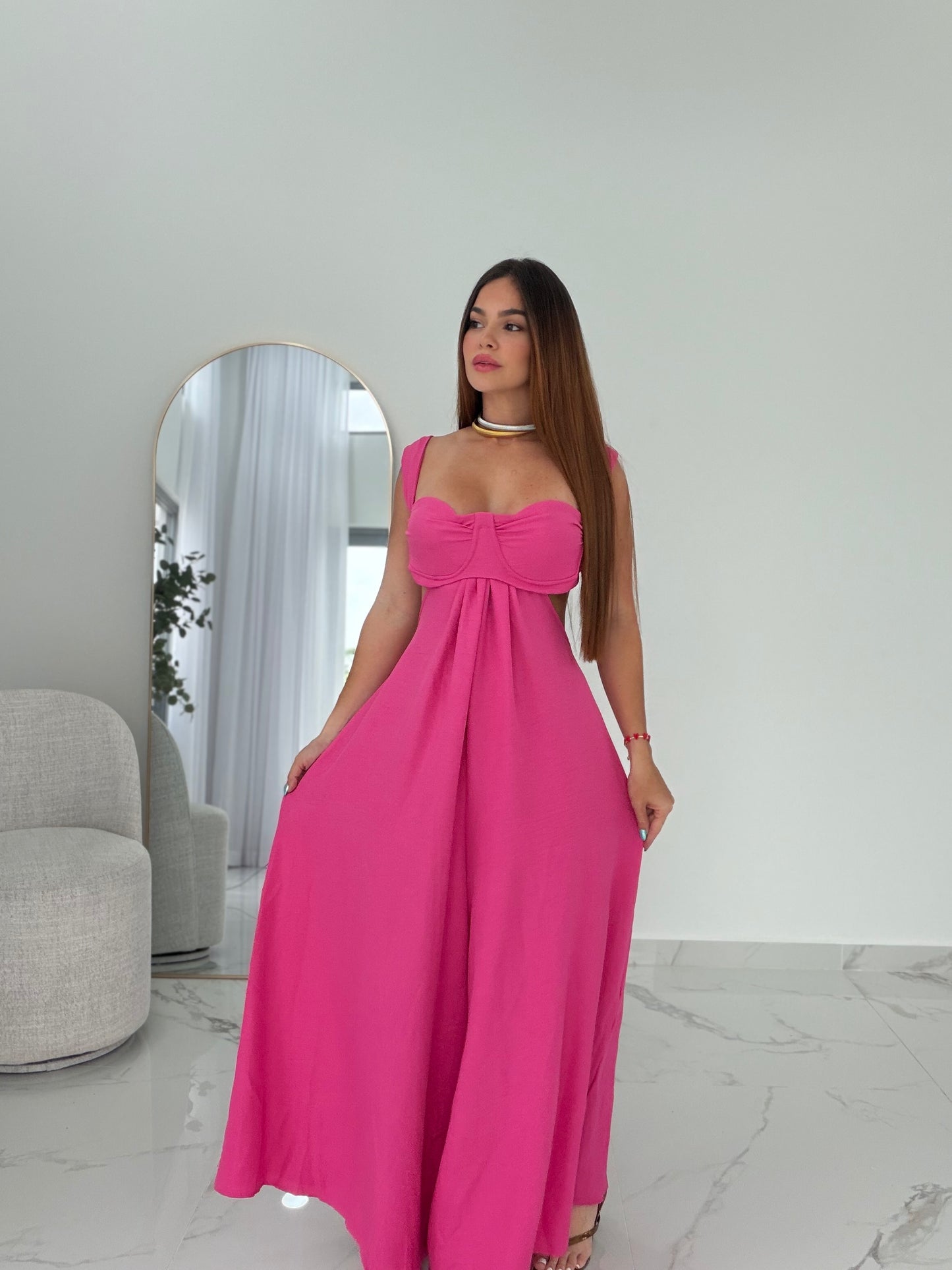 LUXE FUSHIA JUMPSUIT