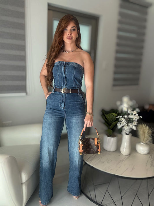 DENIM LUXE JUMPSUIT