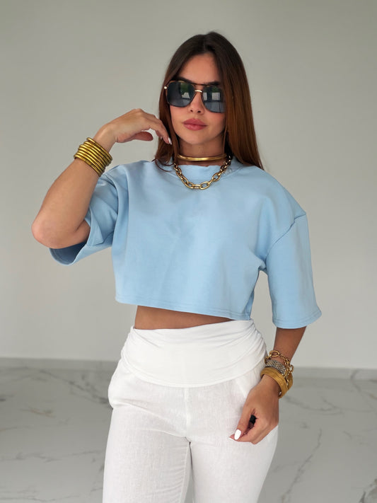 STYLED BLUE TOP