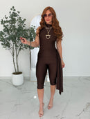 MOCHA LOVE CAPRI JUMPSUIT