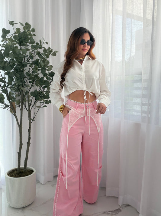 FIERCE PINK LACE PANT