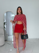AZURE POLKA RED SET