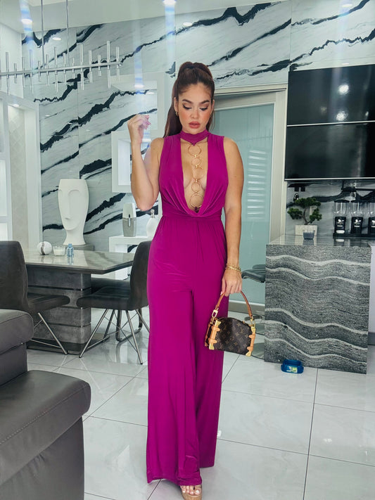 HOT SCARLET JUMPSUIT