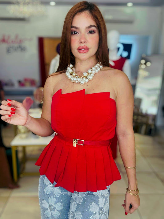 GLAMIT RED TOP