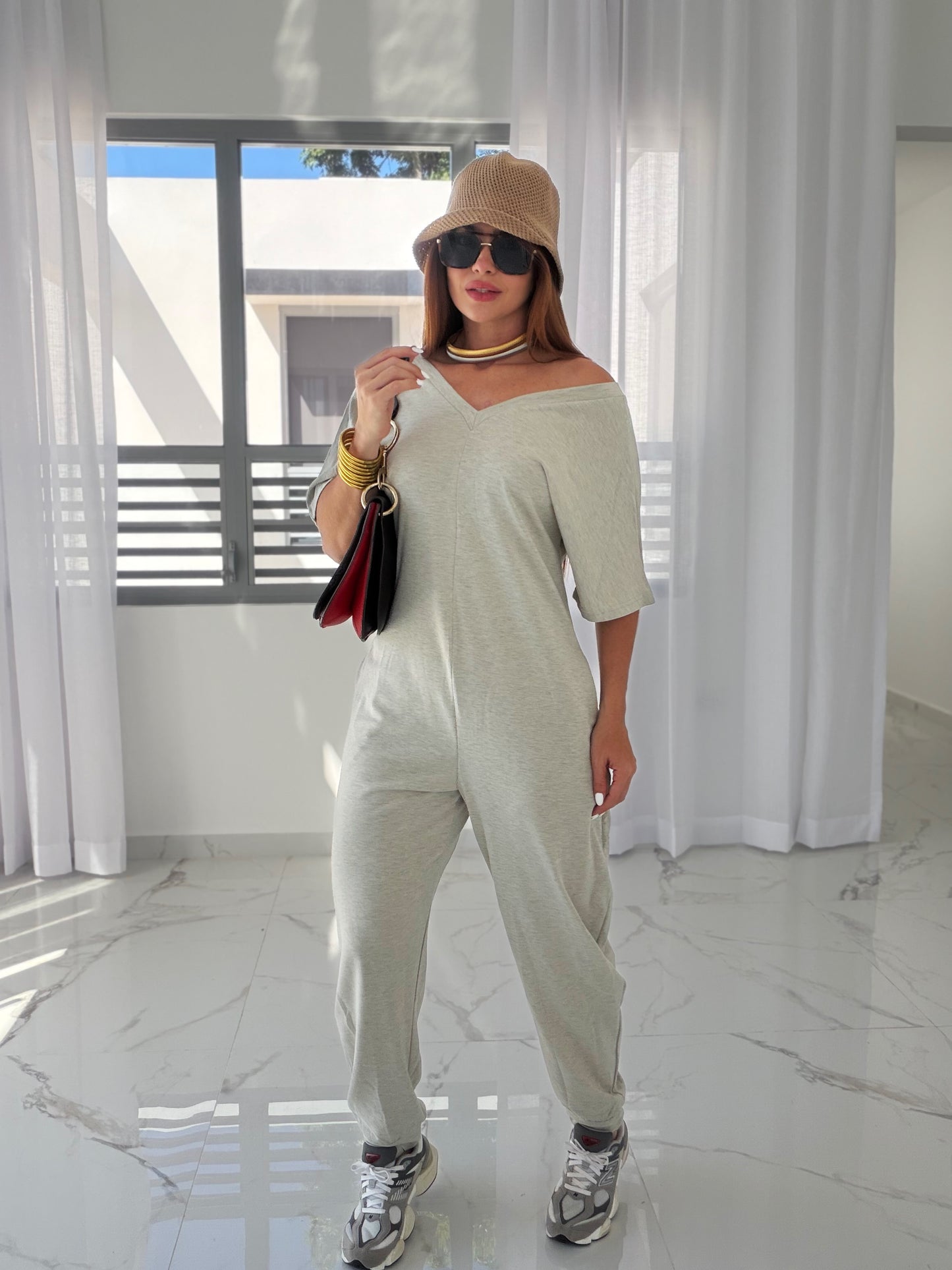 MOTION GREY JUMPSUIT