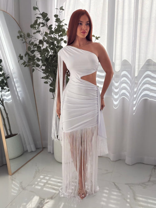 WHITE LUNA DRESS